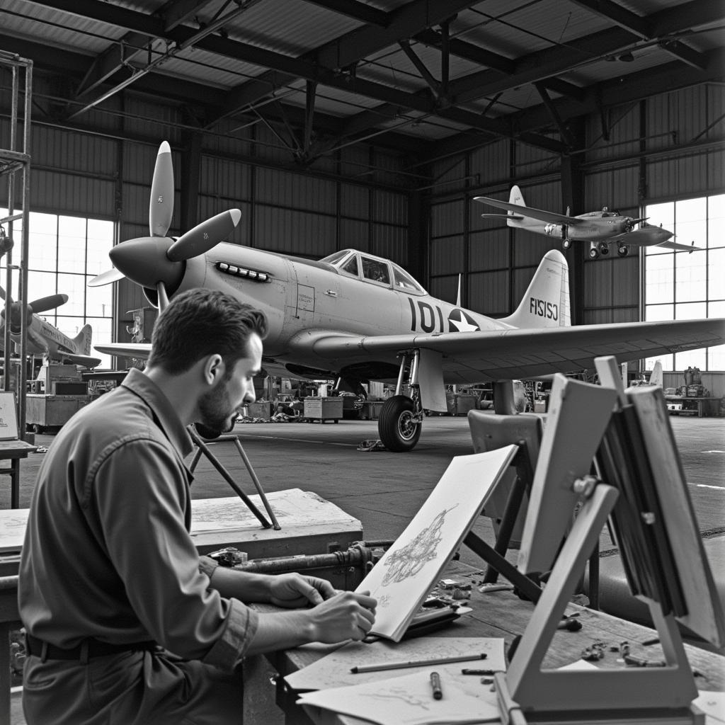 WWII Aviation Artists at Work