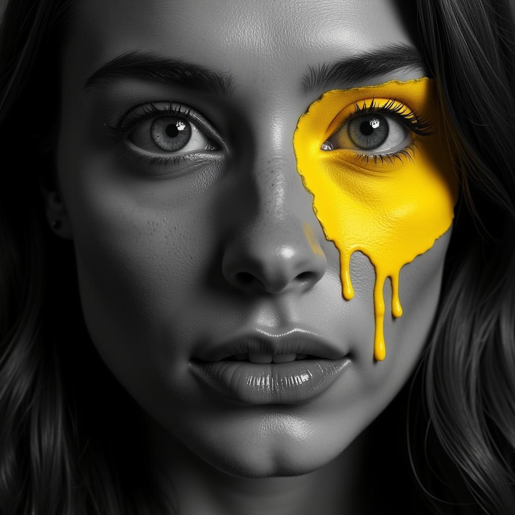 Yellow and Black Photography Portrait