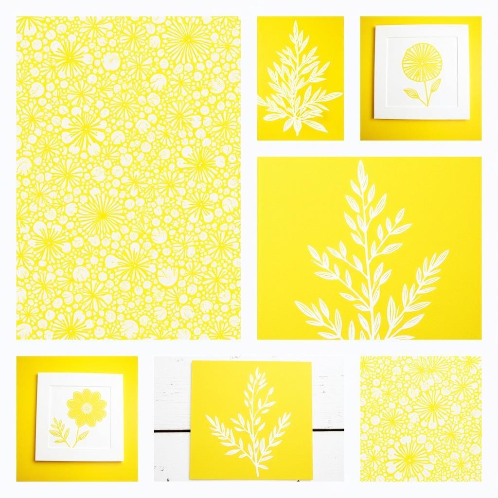 Examples of Yellow Print Art