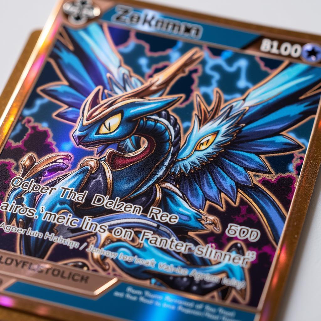 Zekrom Full Art Holo Card Close-Up