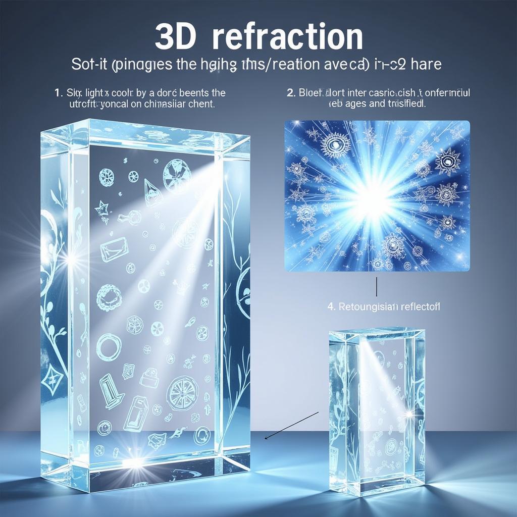 Light Refraction in 3D Crystal Art