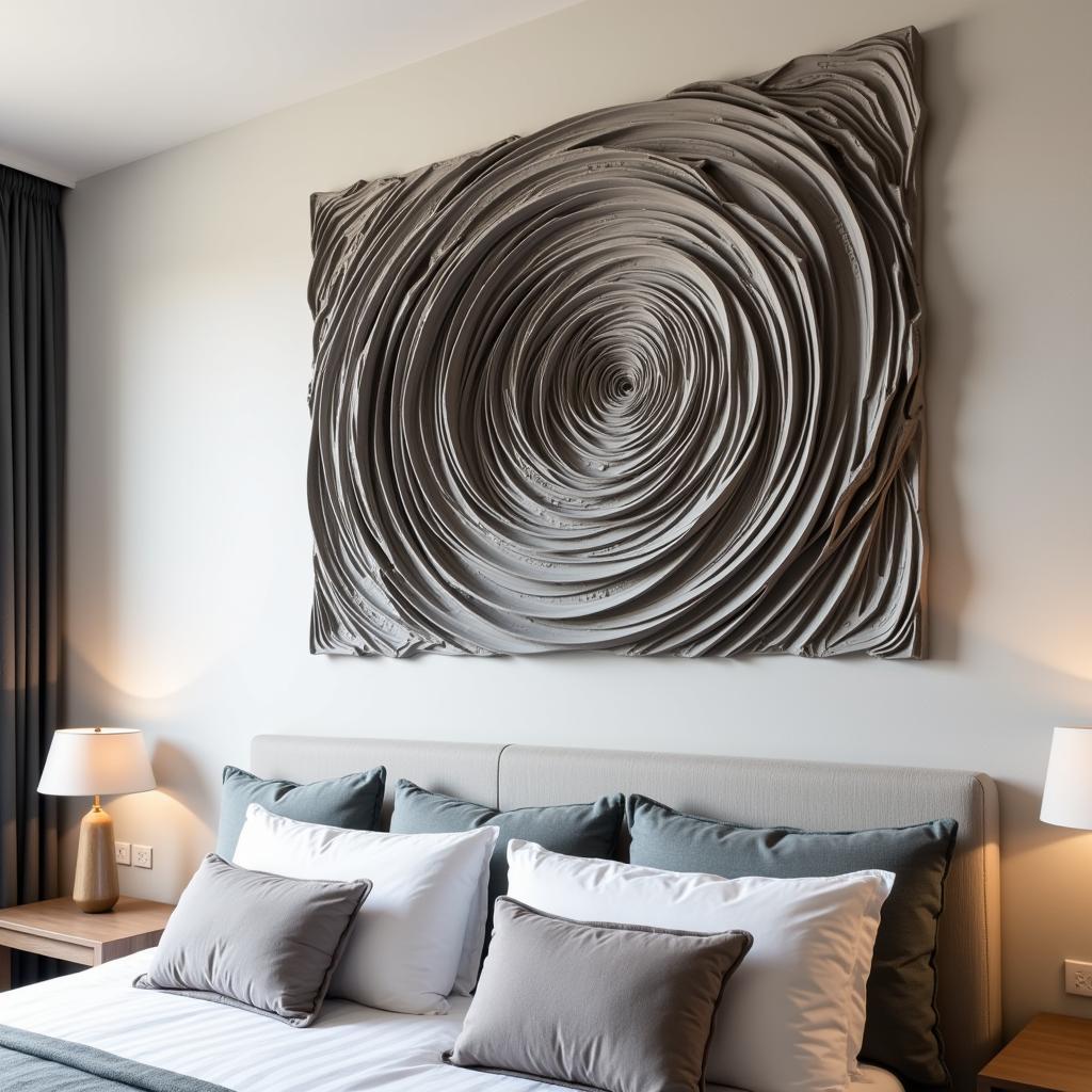 3D Wall Art Panel Creating a Stunning Bedroom Feature