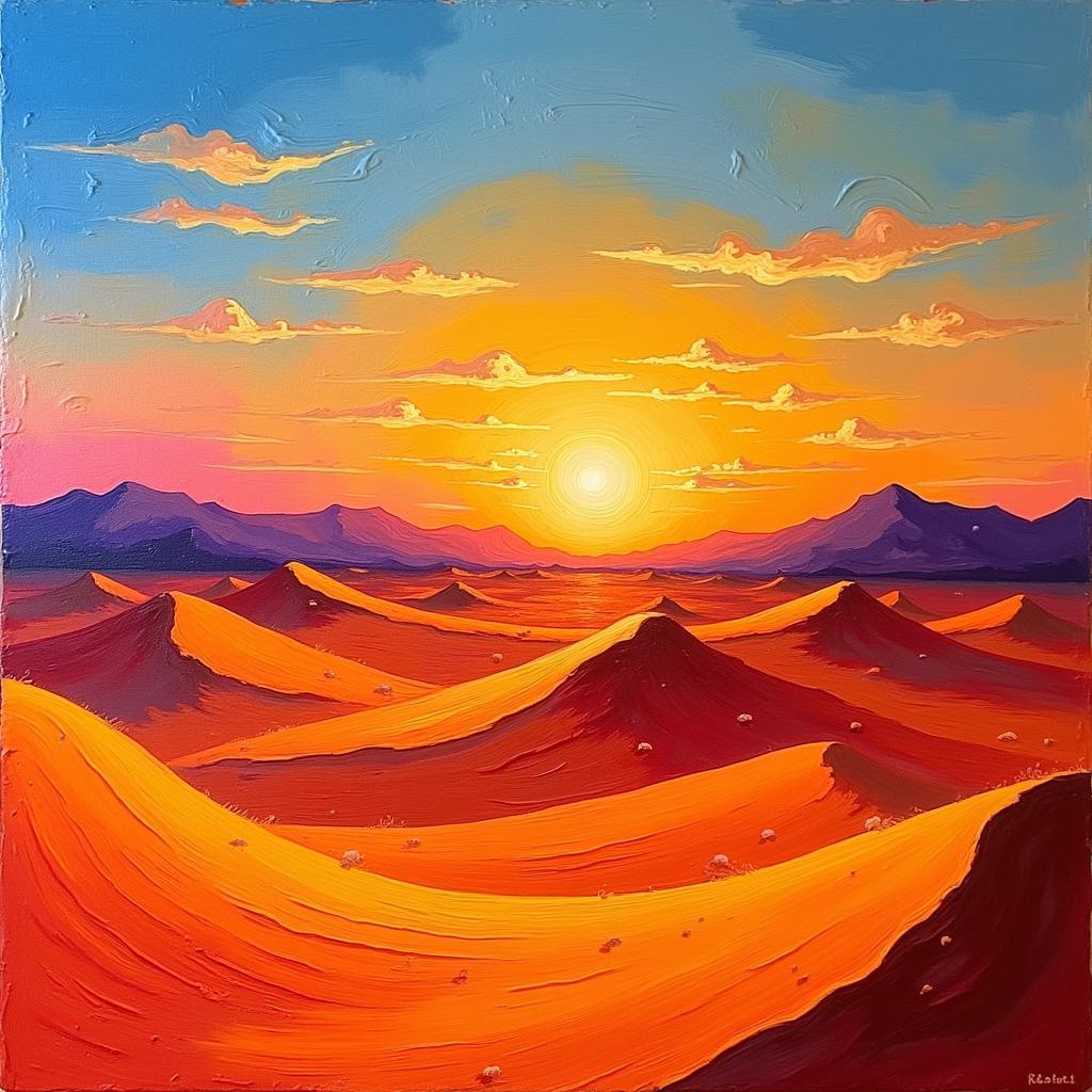 Abstract Desert Landscape Painting