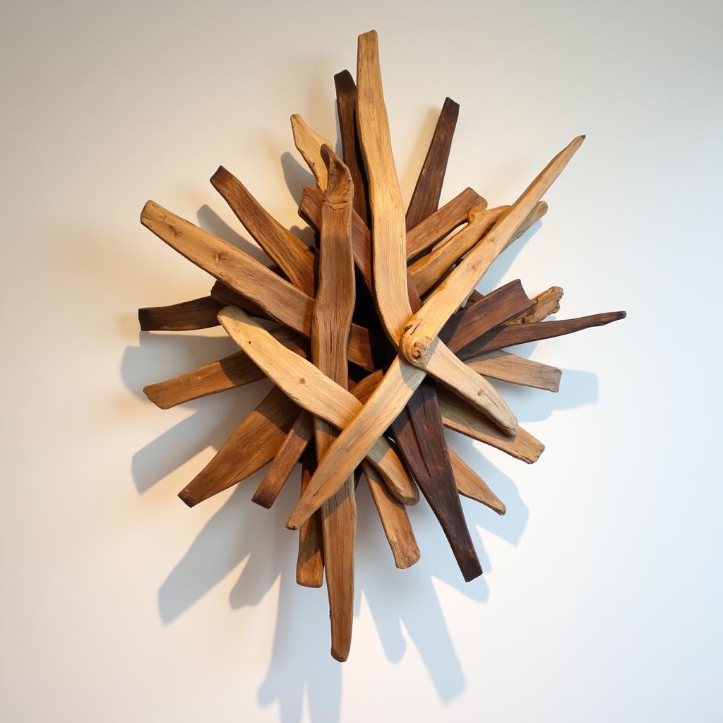 Abstract Wooden Wall Sculpture