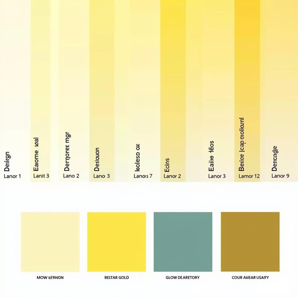 Abstract Yellow Wall Art Color Palette