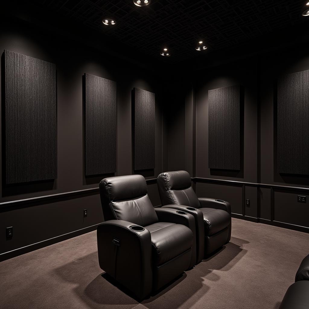 Home Theater with Acoustic Art Panels