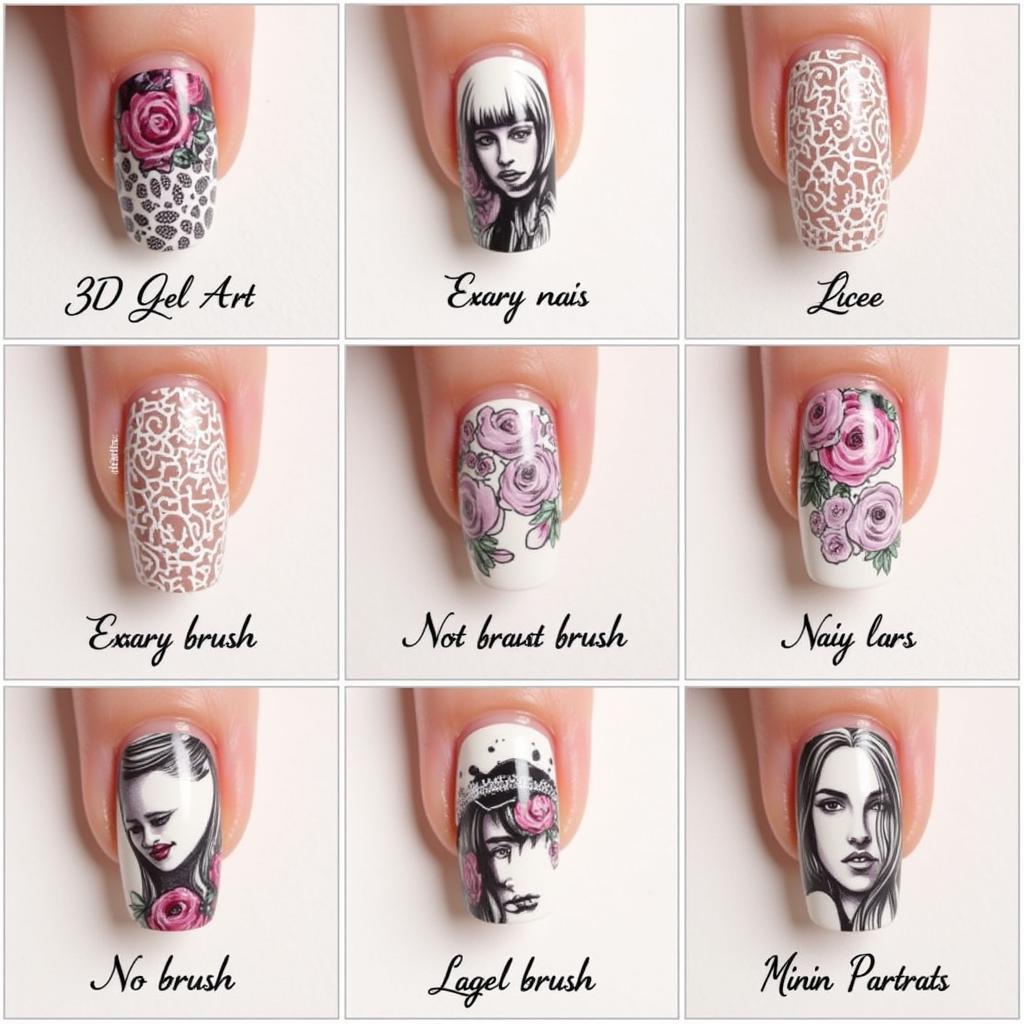 Advanced Thin Brush Nail Art Designs