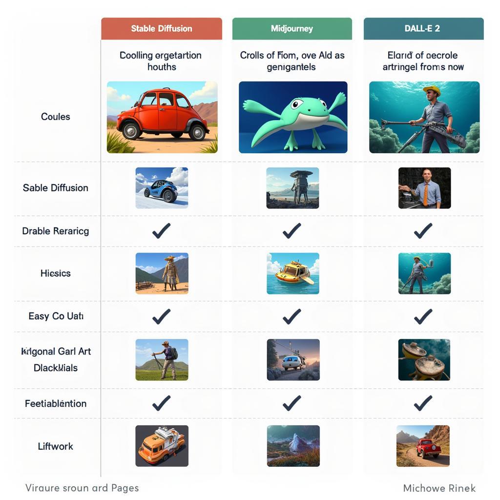 Comparison of AI Art Generators