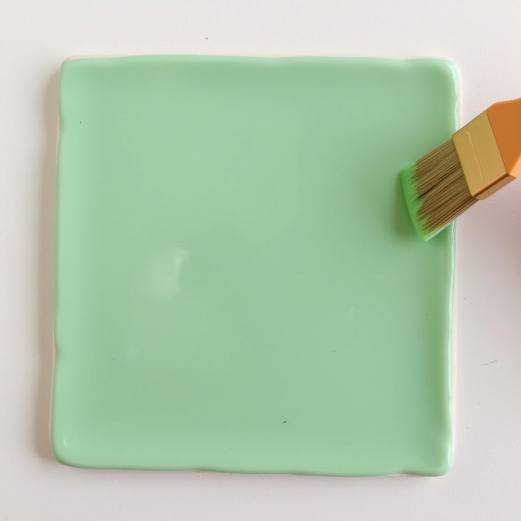 Applying Amaco Art Deco Green Glaze