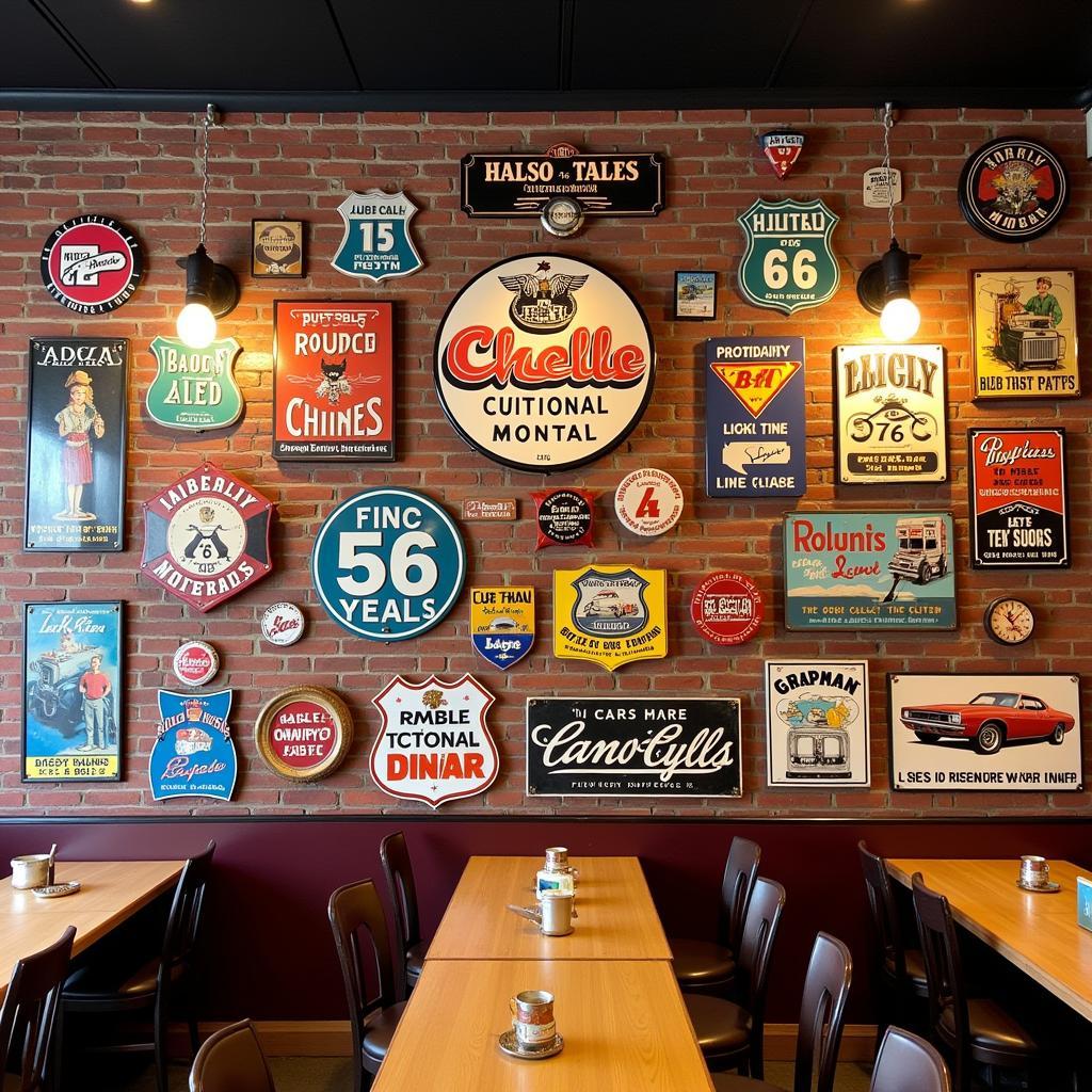 Vintage Metal Americana Wall Art Signs