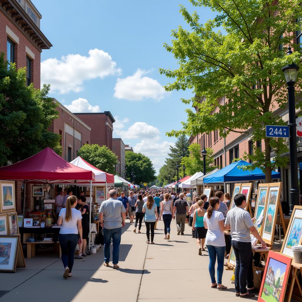 Ames Iowa Art Festival Main Street Display