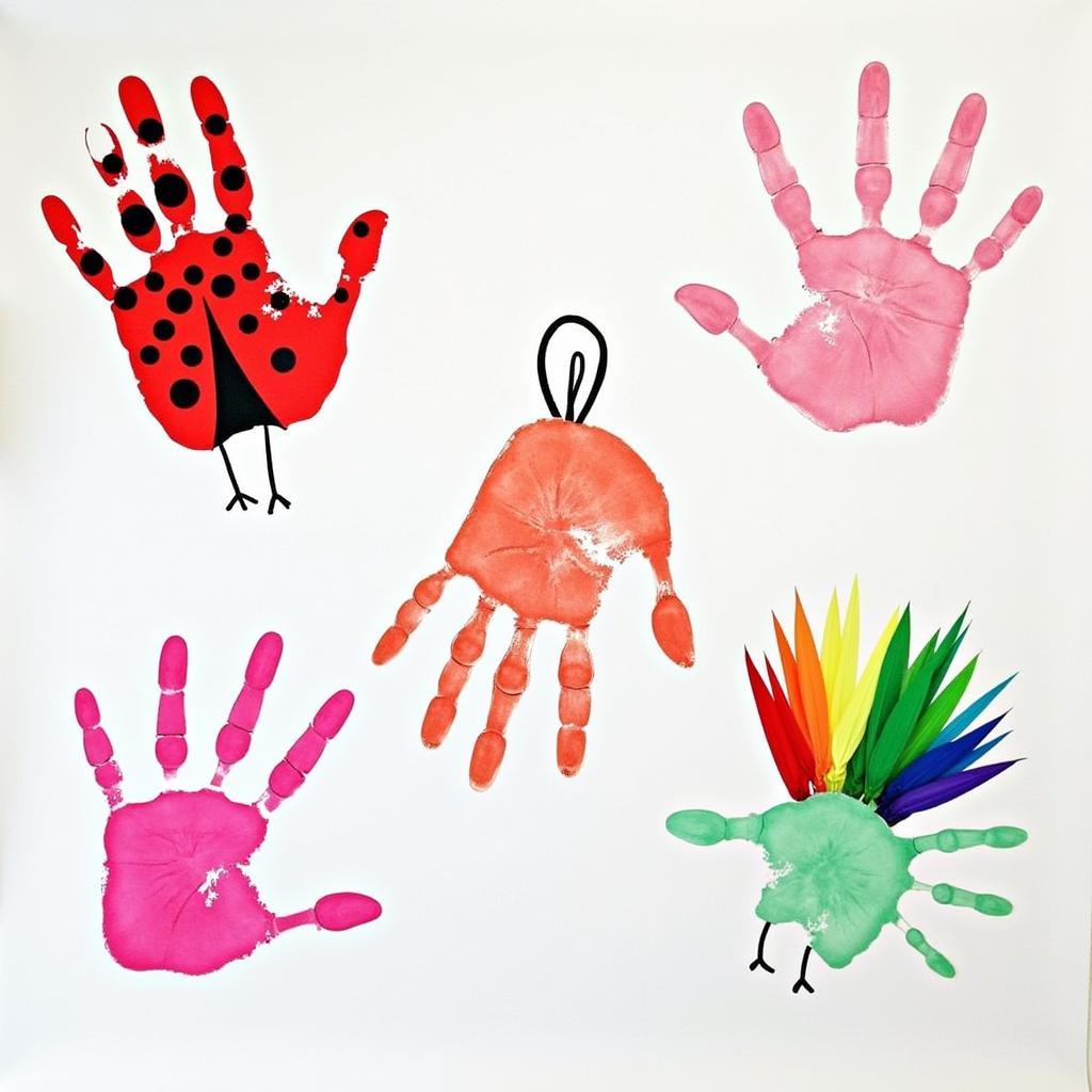 Animal Kiss Handprint Art