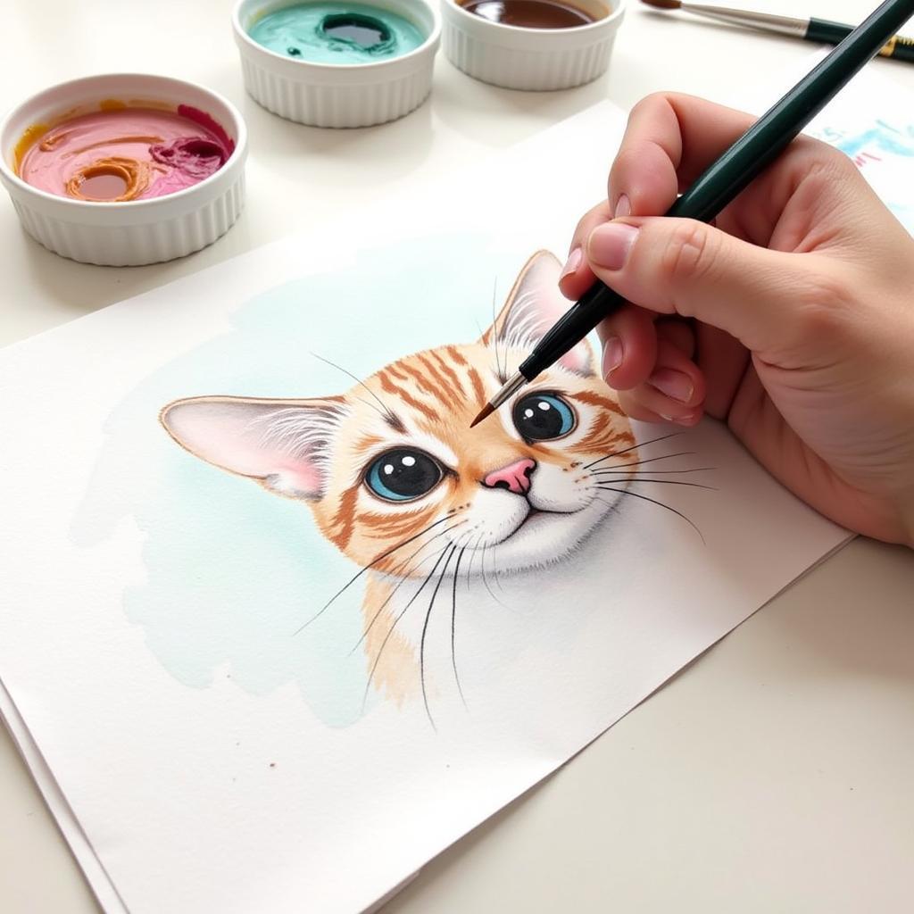 Adding Fine Details to Animal Watercolor Paintings