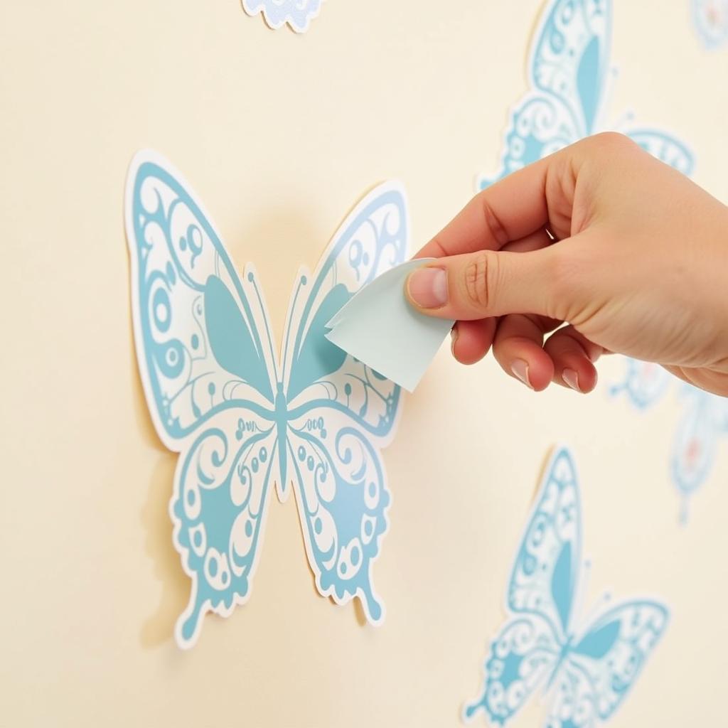 Applying animal wall stickers correctly