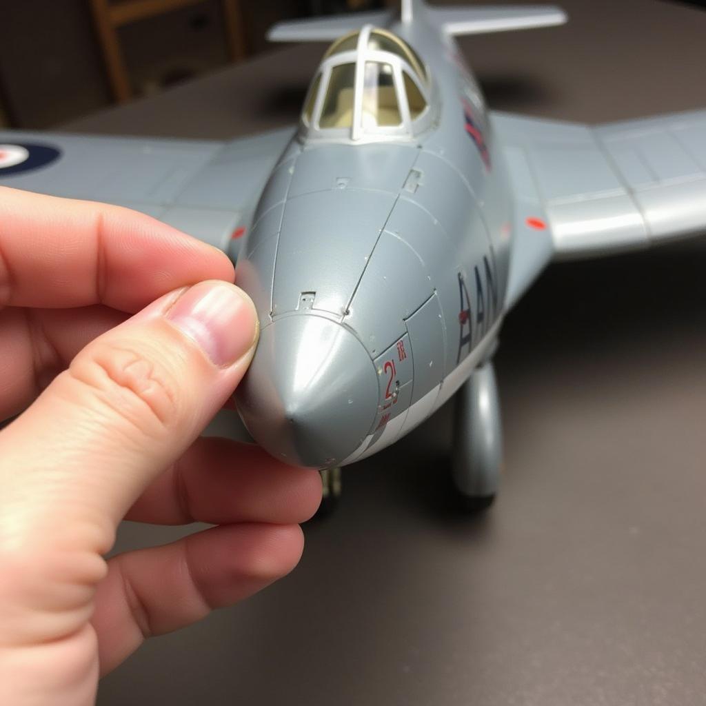 Applying Bomber Nose Art Decals to a Model Airplane