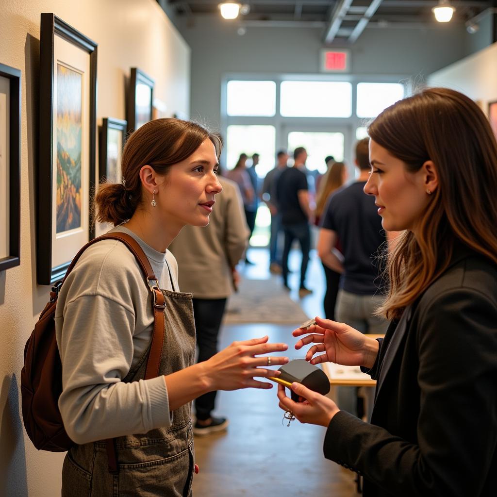 Artist Interaction at the Arbor Lakes Art Fair