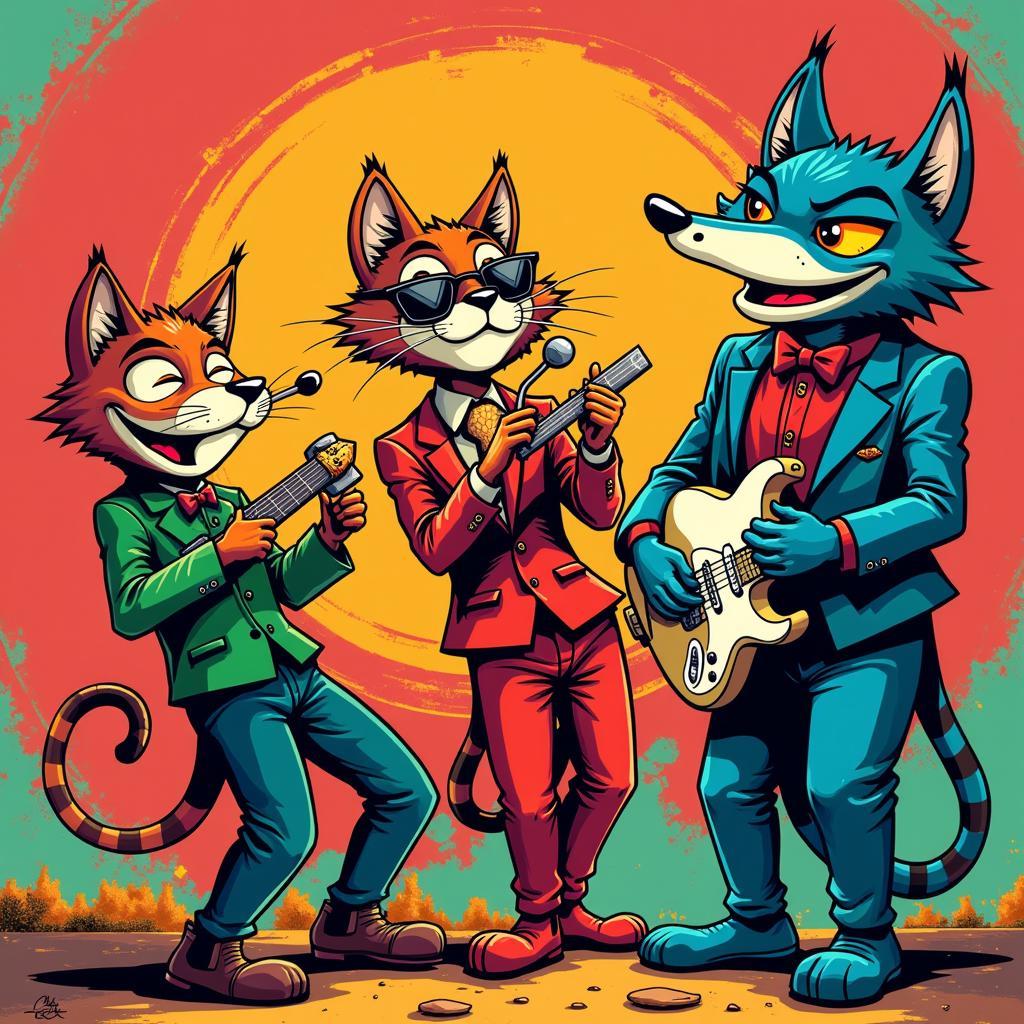 Aristocats Digital Art Jazz Band