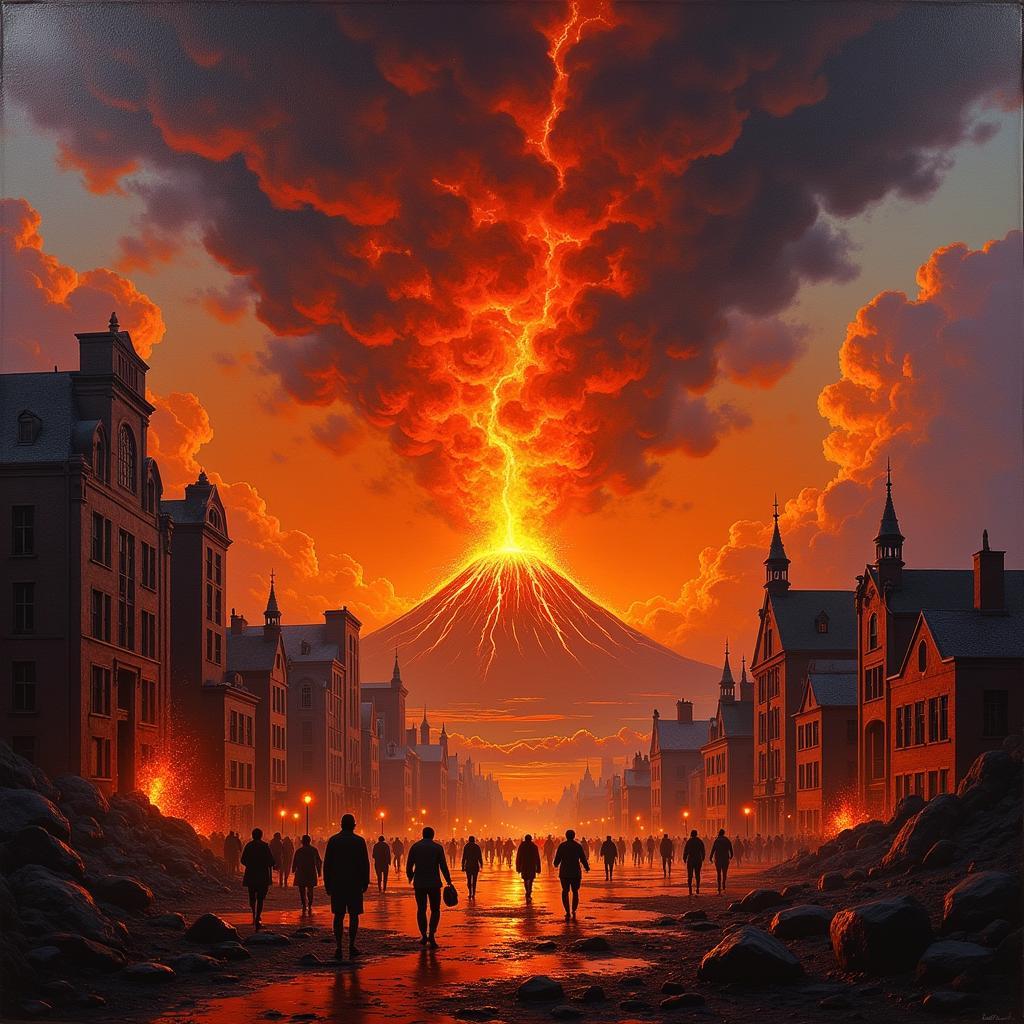 Volcanic Eruption Armageddon Painting