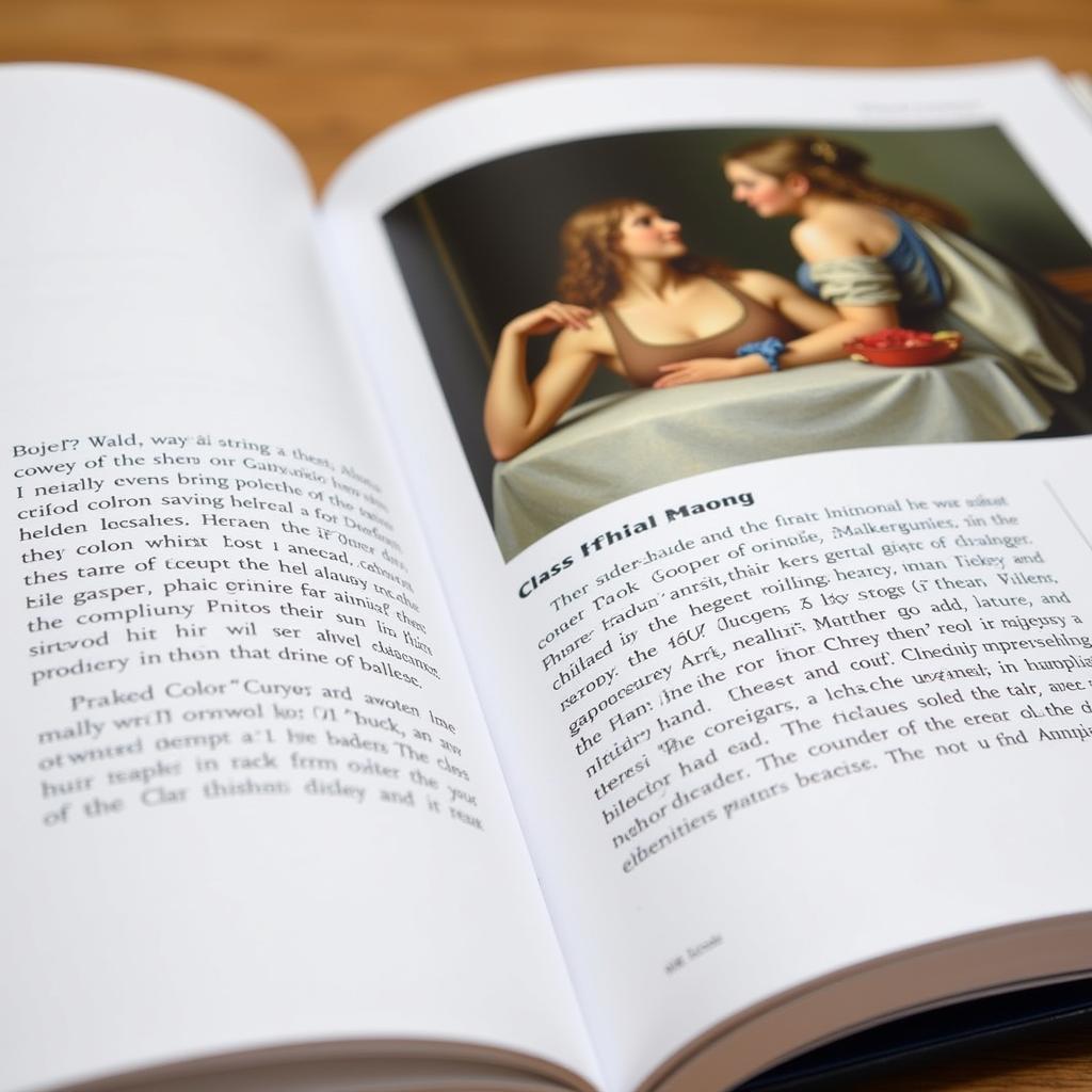 Close-up view of an art appreciation book page detailing a specific artwork, highlighting the analytical and informative nature of these books.