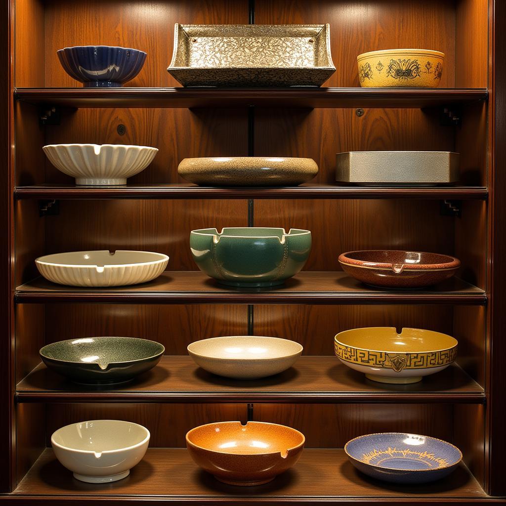 Art Deco Ashtray Collection Display