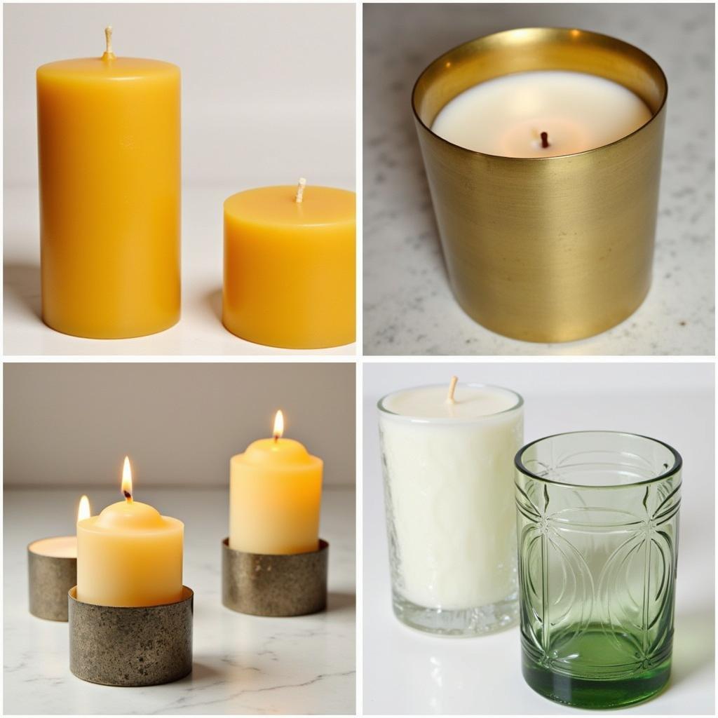 Art Deco Candle Materials: Wax, Metal & Glass