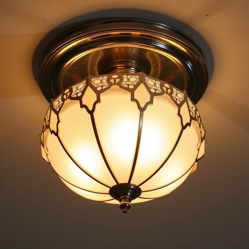 Art Deco ceiling light with a striking geometric design