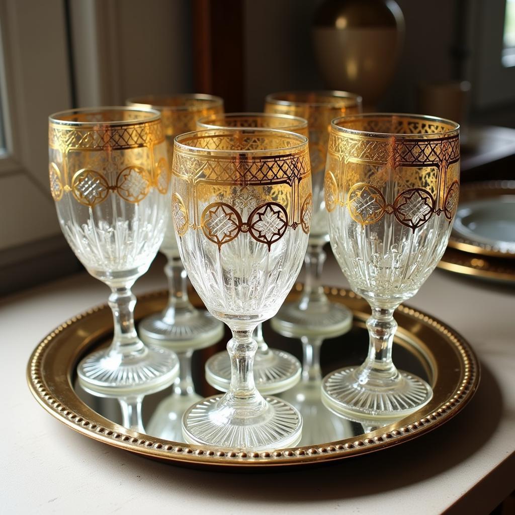 Art Deco champagne glasses from the golden age of celebration