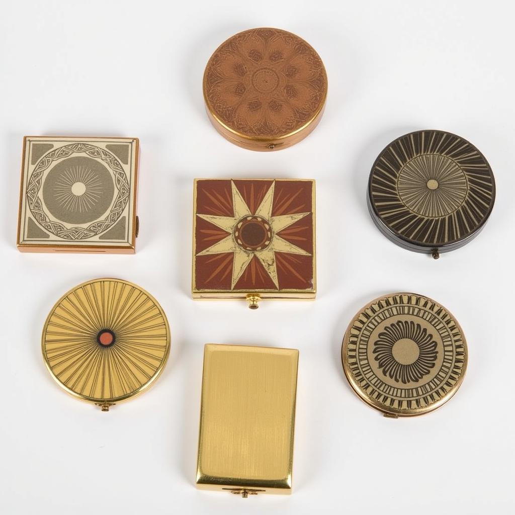 Art Deco Compact Collection with Various Designs