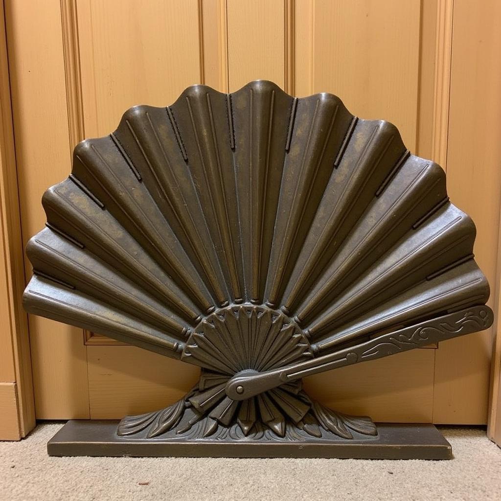 Art Deco Door Stop with Fan Design