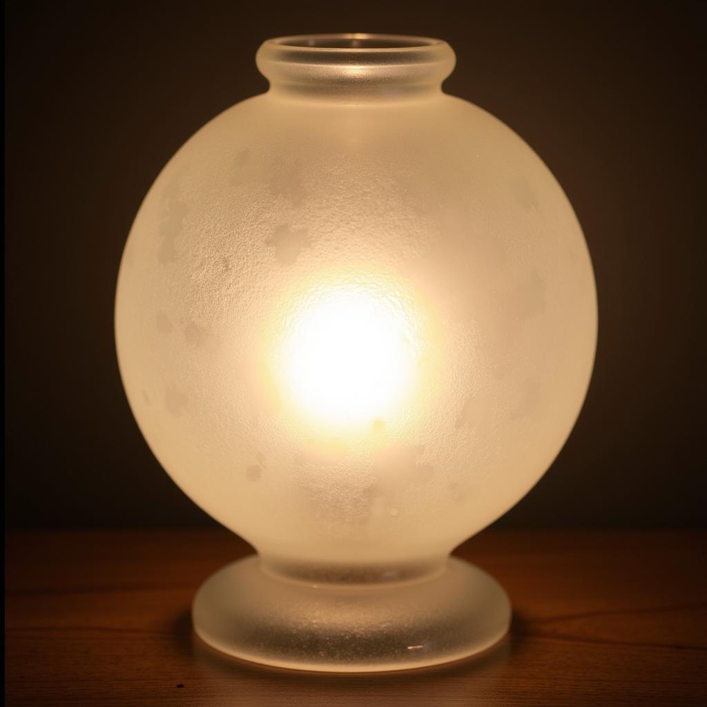 Art Deco Frosted Glass Table Lamp