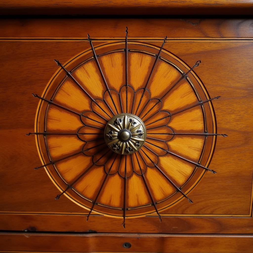 Art Deco furniture with an inlaid medallion