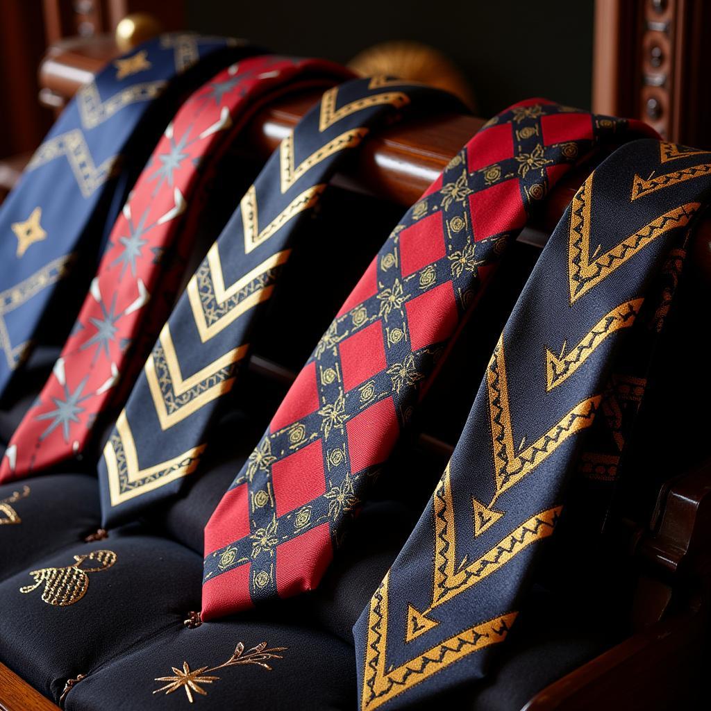 Art Deco Men's Ties with Geometric Patterns