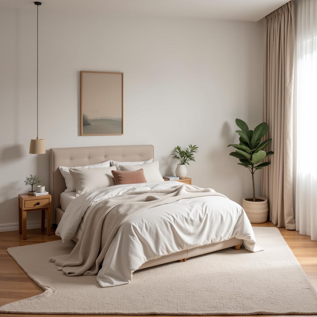 Art Deco Rug in a Bedroom