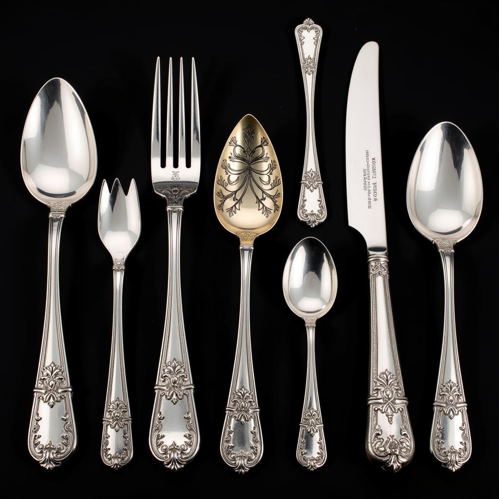 Art Deco Silverware with Floral Motifs