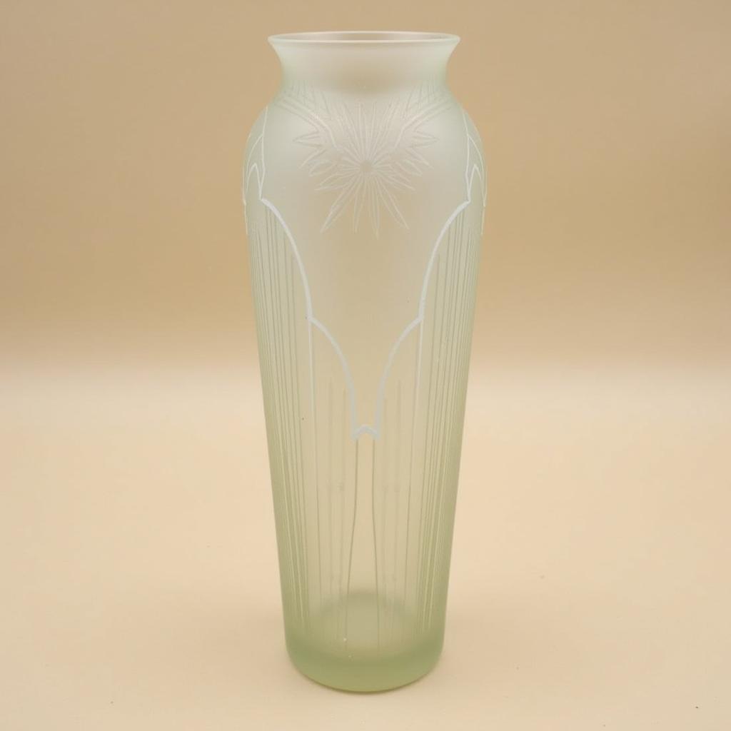 An art deco vase with a geometric design