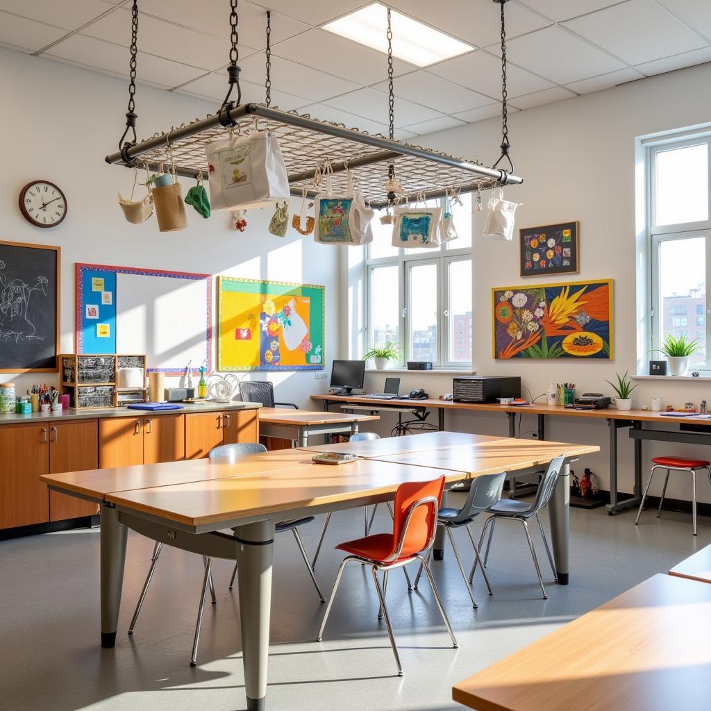 Optimizing classroom space with a drying rack