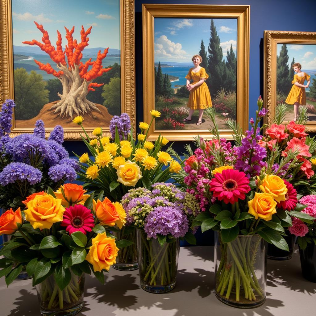 Floral arrangements inspired by artworks at Art in Bloom Cincinnati