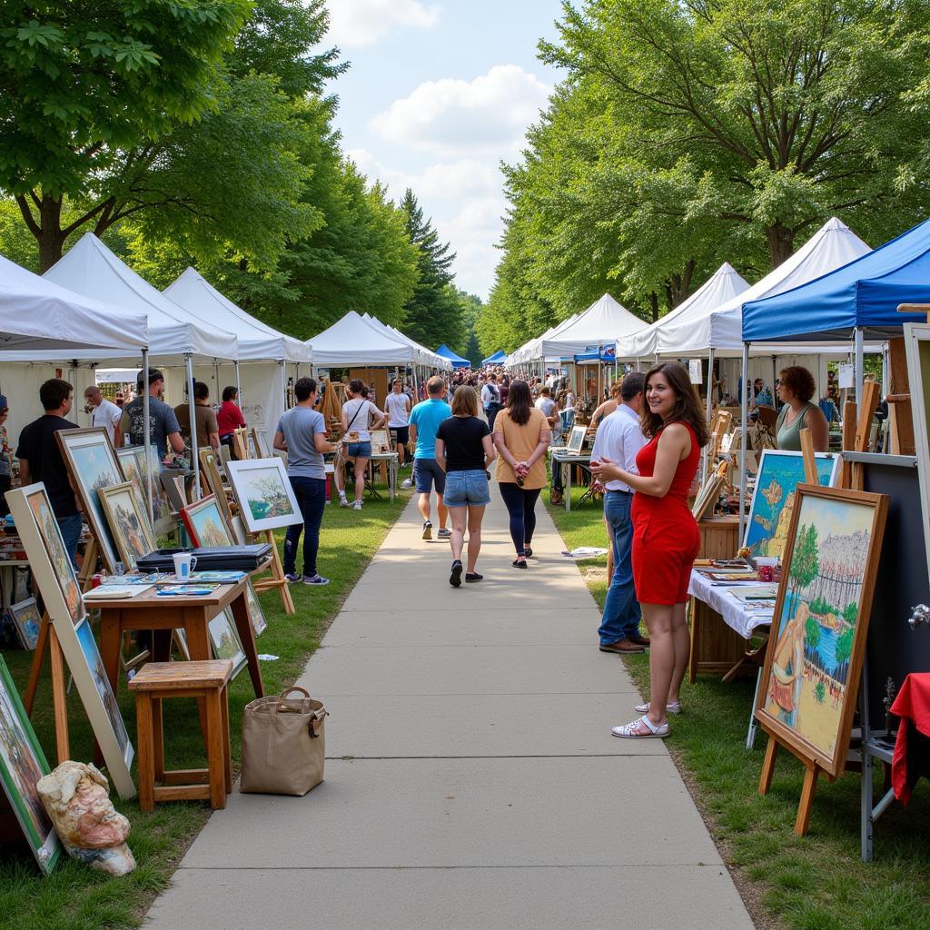 Art Display at Art in the Park Appleton Wisconsin