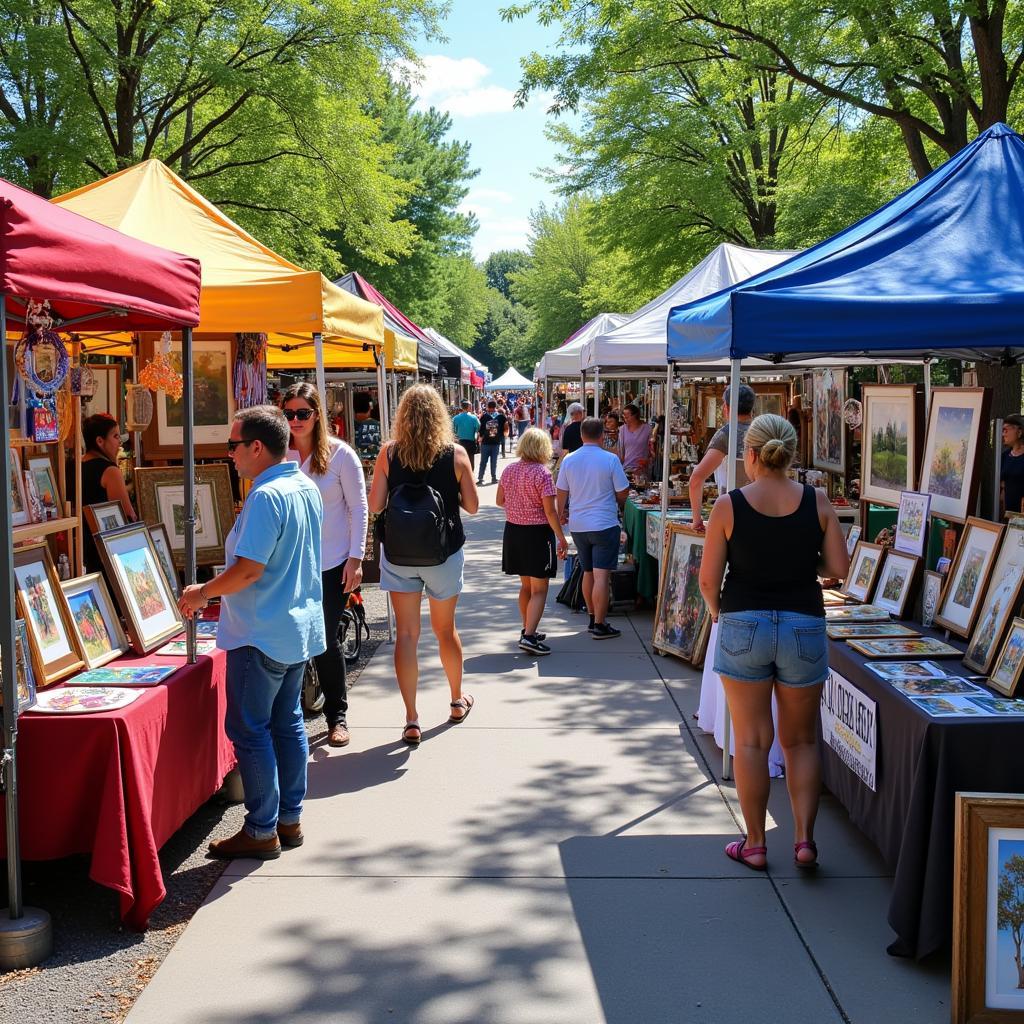 Vendors Displaying Art at Art in the Park Boise