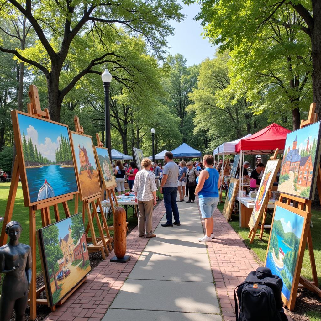 Diverse Art Display at Art in the Park Montclair NJ