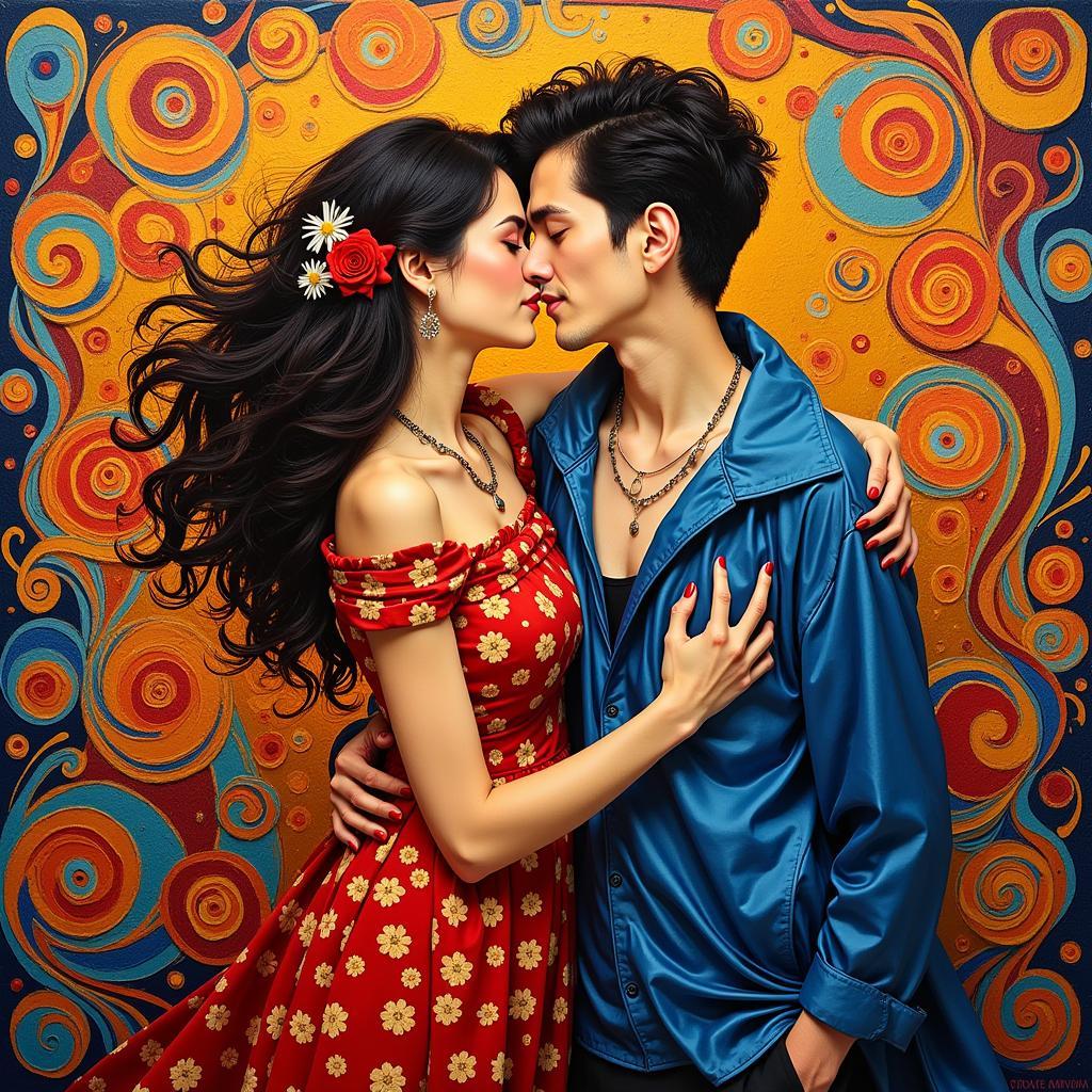 Art Kissing Painting: Depicting the Intimate Embrace of Lovers