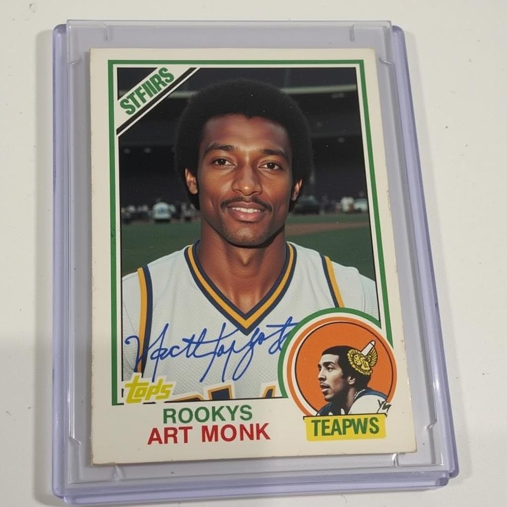 Art Monk's 1981 Topps Rookie Card in pristine condition.