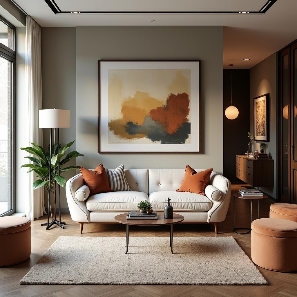 Art Nouveau Sofa in Modern Living Room: Styling Tips