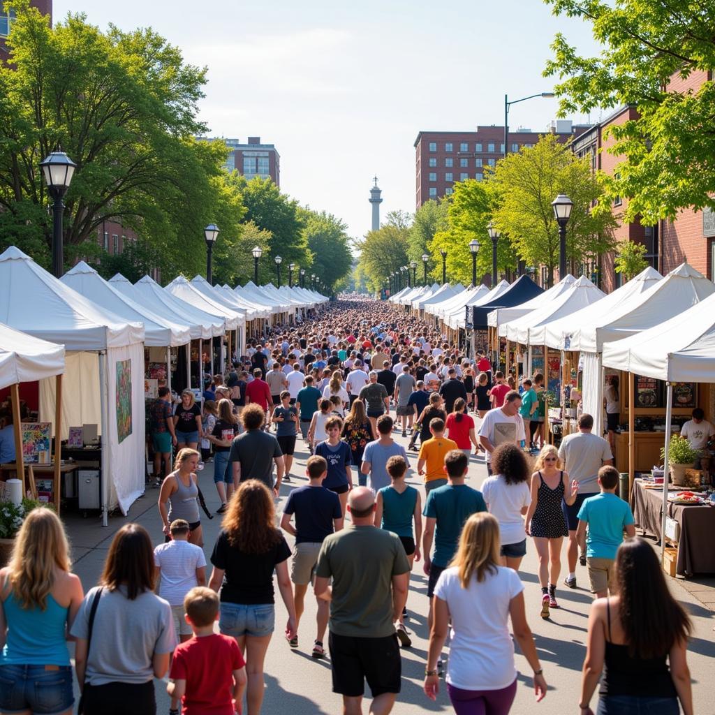 Art Street Green Bay Wisconsin Festival Crowd