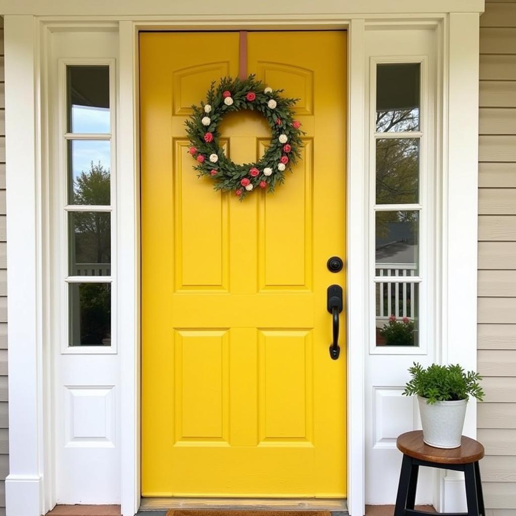 DIY Painted Door Entryway