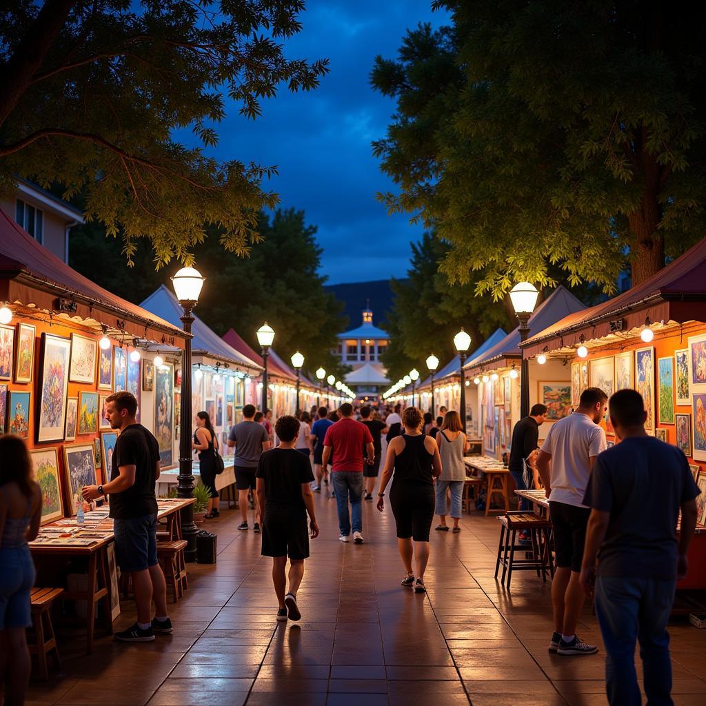 Art Walk Delray Beach Night Scene