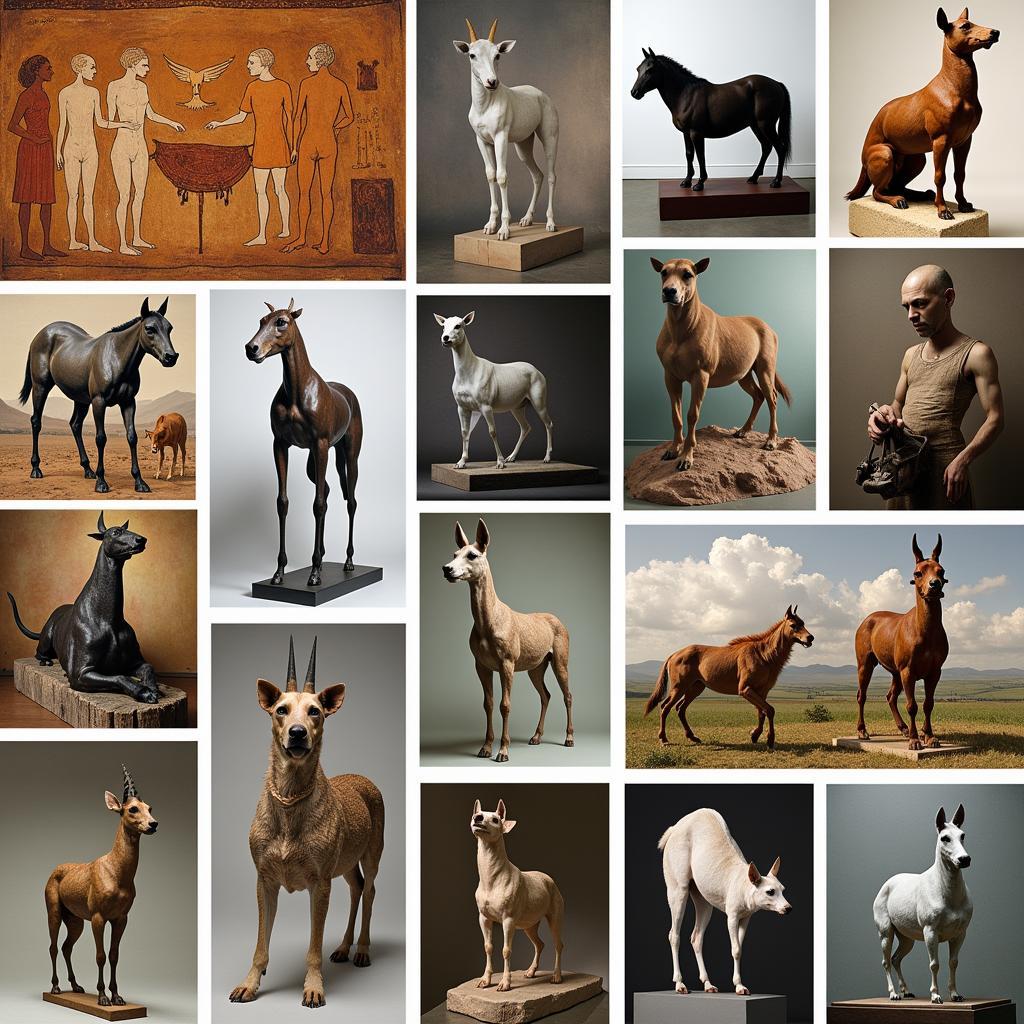 Interpreting Art Depicting Animals and Humans