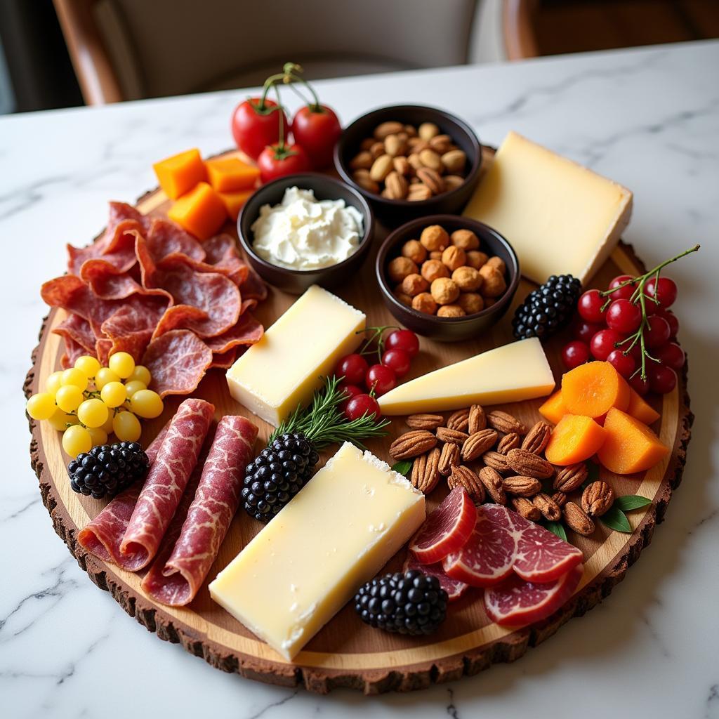 Serving charcuterie on an arte legno cutting board