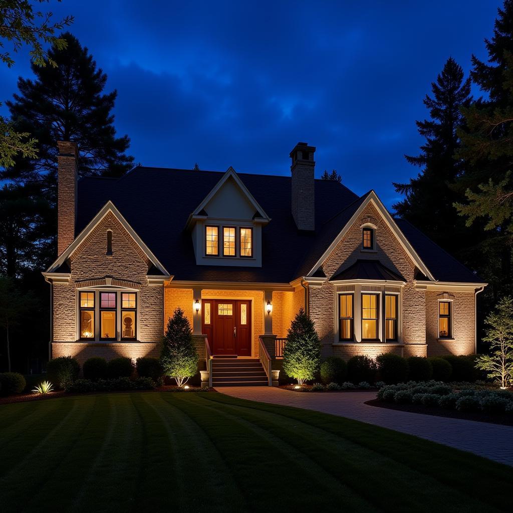 Arts and Crafts Exterior Lighting Enhancing Curb Appeal