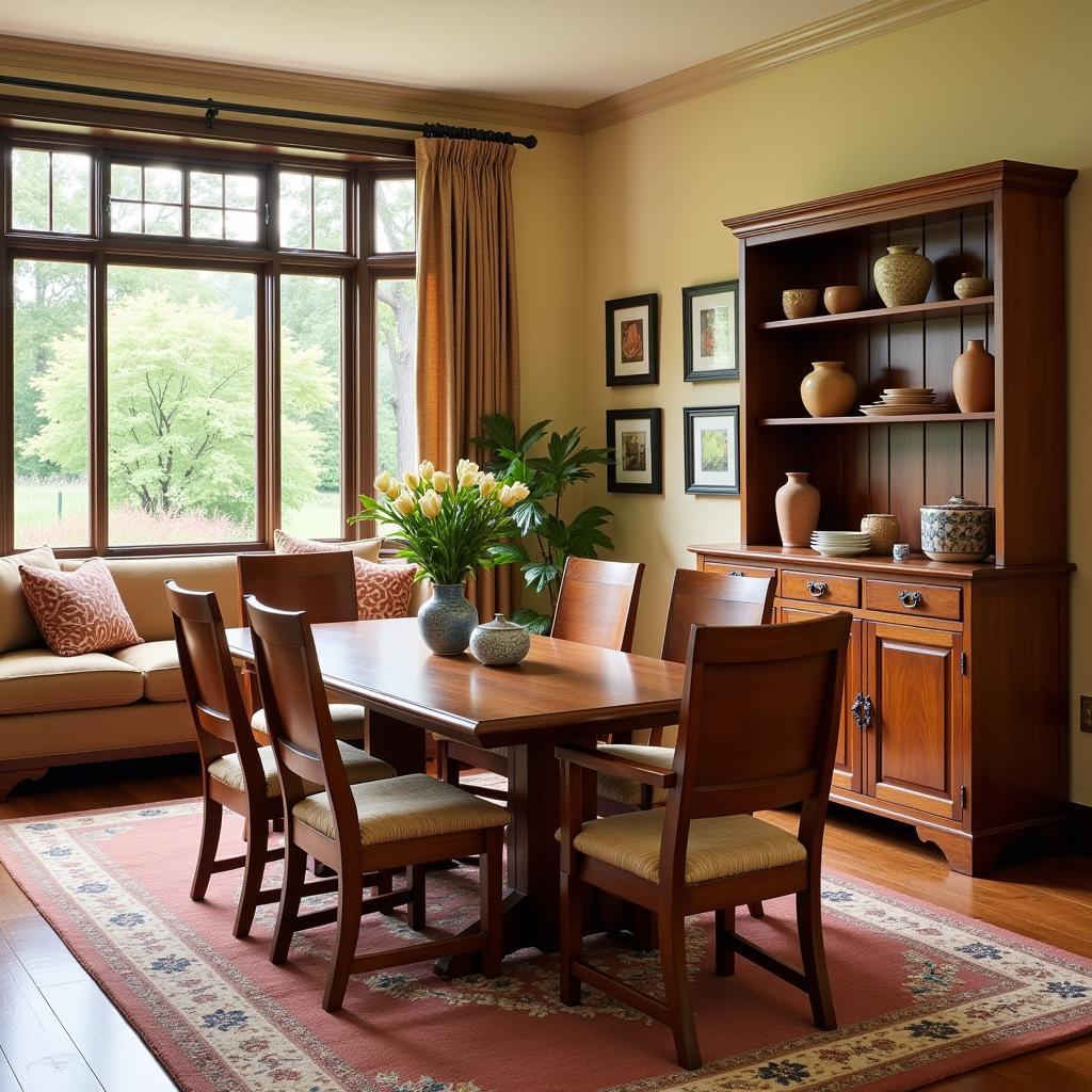 An Elegant Arts and Crafts Style Dining Room